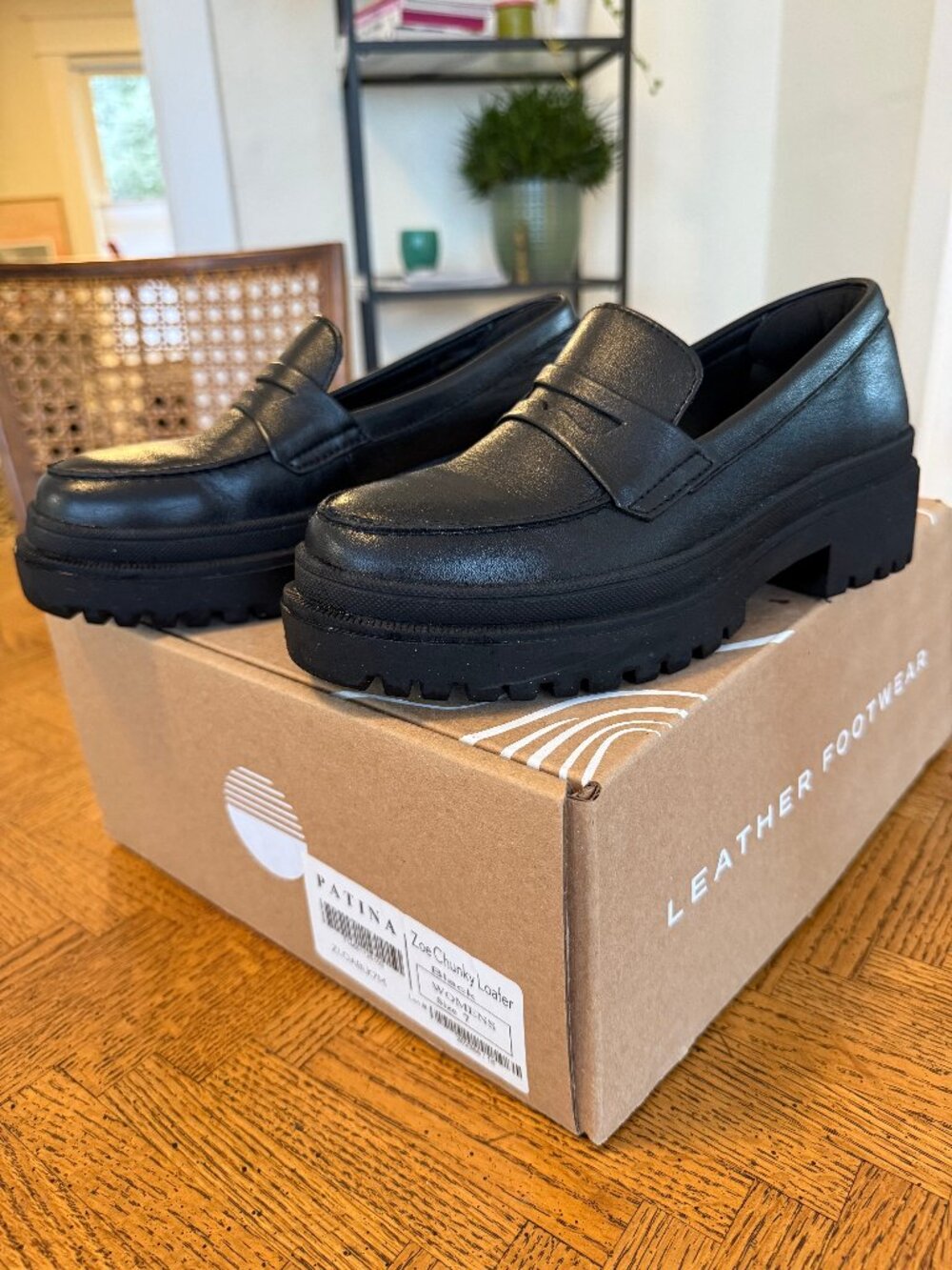 Portland Leather Patina Zoe Chunky Leather Loafers
